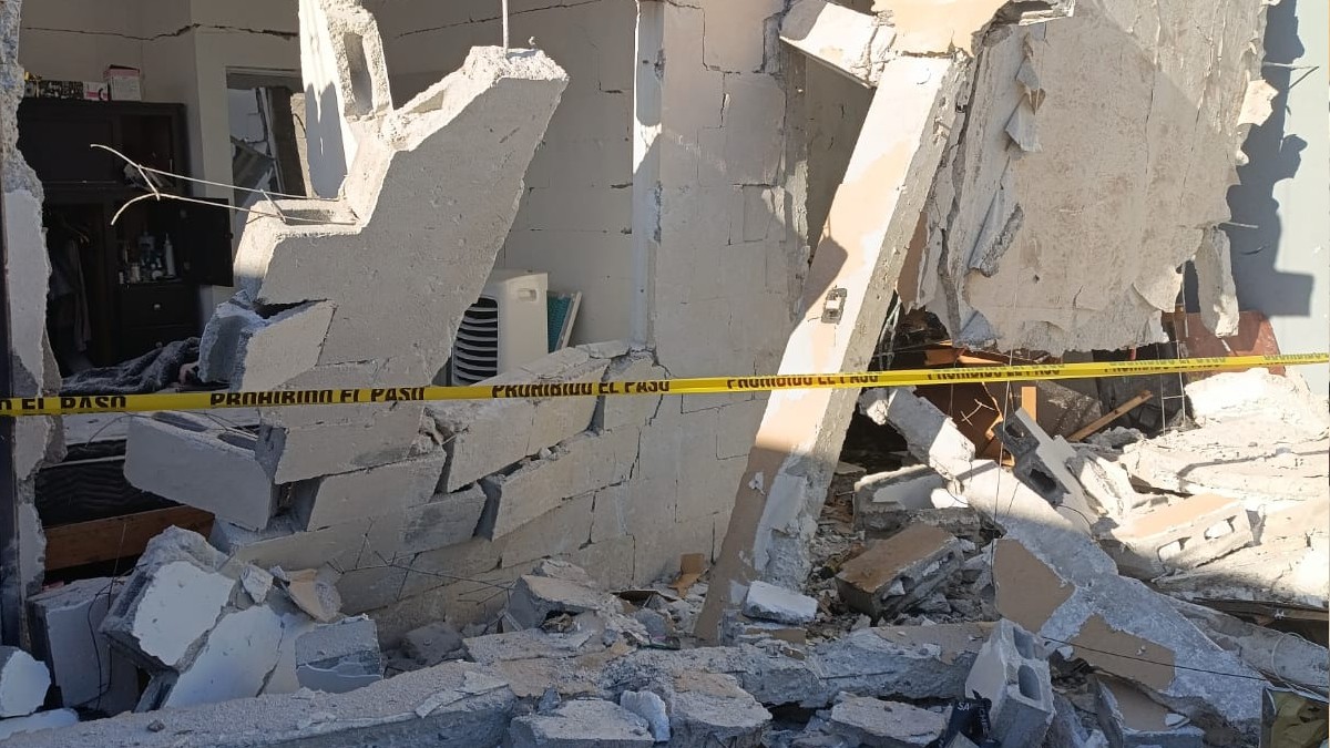 Vivienda colapsada en San Agustín tras explosión