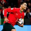 Cristiano Ronaldo festejando un gol con Portugal.