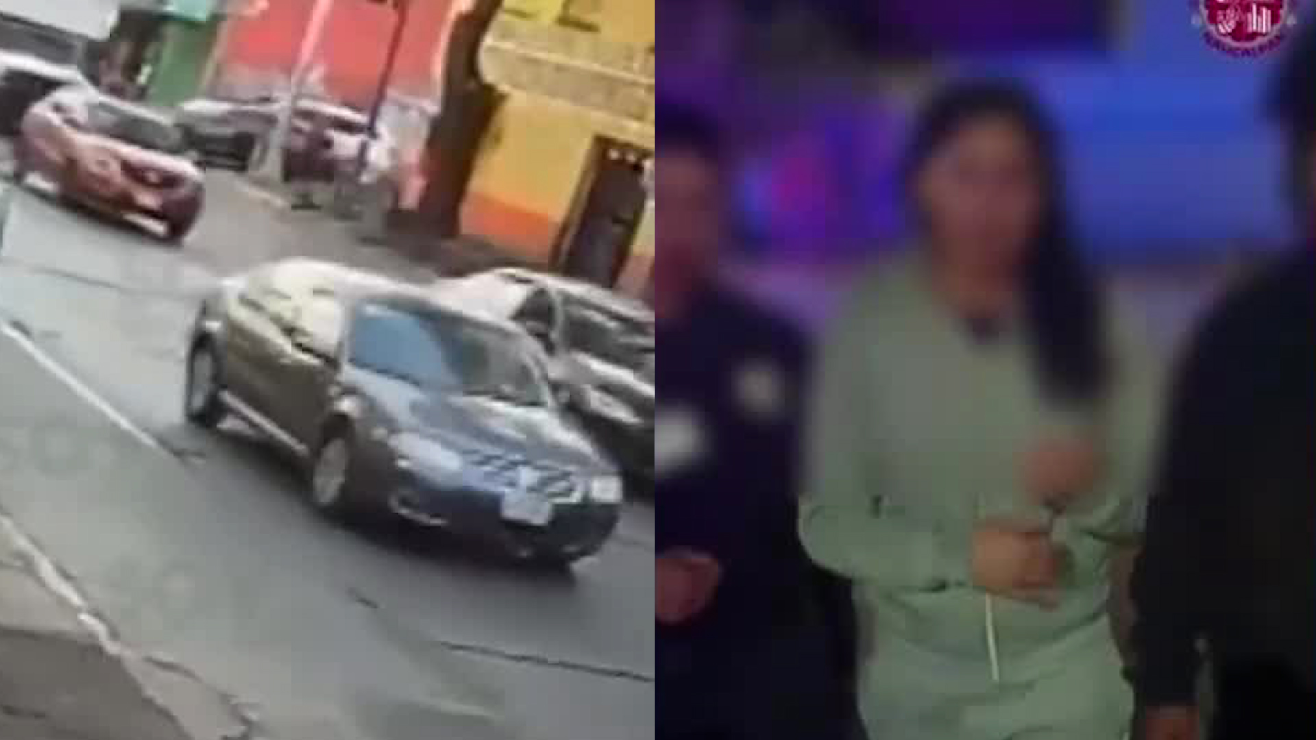 Con el apoyo de la policía, los comerciantes entregaron a las autoridades las tres personas que viajaban en el vehículo y a la mujer.