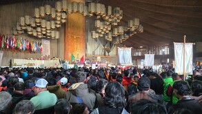 Misa en la Basílica de Guadalupe.