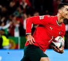 Cristiano Ronaldo festejando un gol con Portugal.