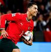 Cristiano Ronaldo festejando un gol con Portugal.