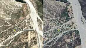 Mapa de construcciones en La Huasteca en Santa Catarina.