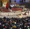 Basílica de Guadalupe con feligreses el 12 de diciembre