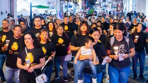 Familias de Puerto Vallarta y Hospital Medica Center en la peregrinación de la Virgen de Guadalupe