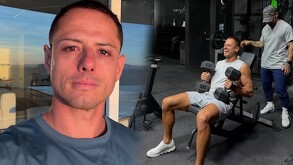 Chicharito llorando tras el anuncio de su salida de Chivas