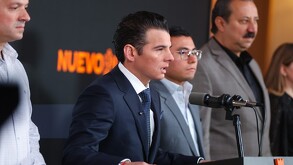 Miguel Flores y Diputados locales de Movimiento ciudadano, ofrecieron una rueda de prensa para hablar sobre el tema del Presupuesto 2026.