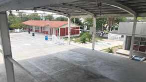 Patio de secundaria Número 7 Marco Moshinsky en Apodaca.