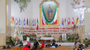 Interior de la Parroquia de la virgen de Guadalupe.