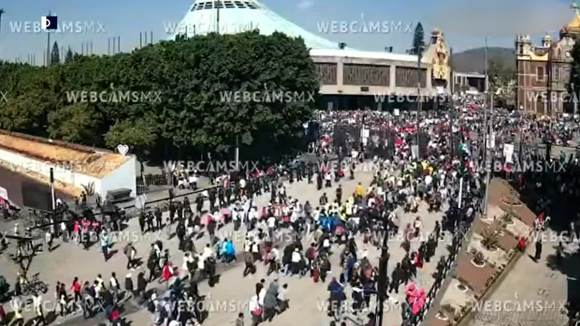 Aumenta la concentración de peregrinos en las inmediaciones de la Basílica de Guadalupe, el santuario más visitado de toda América.