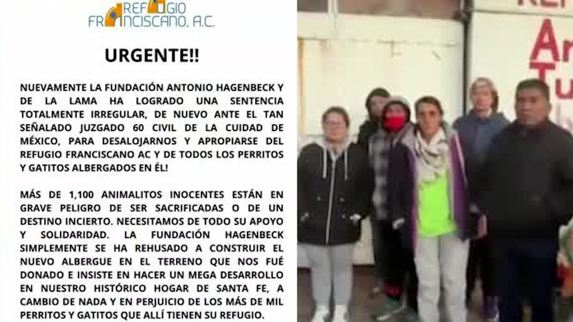 Personal del refugio Franciscano A.C. denunciaron su desalojo por parte de patrullas y autoridades, quienes habrían ingresado a la fuerza.