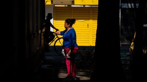 Trabajador en calles de la Ciudad de México.