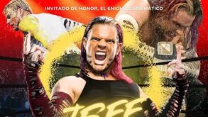Con este cartel, Jeff Hardy fue anunciado como invitado en OK Play Monterrey.
