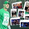 John Cena junto a varios mensajes de despedida que le otorgaron personalidades y equipos deportivos.