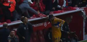 Un aficionado del Toluca golpeó a Gignac cuando este fue sustituido.