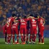 Jugadores del Toluca reunidos en Final de Vuelta contra Tigres en el Apertura 2025.