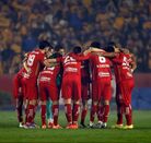 Jugadores del Toluca reunidos en Final de Vuelta contra Tigres en el Apertura 2025.