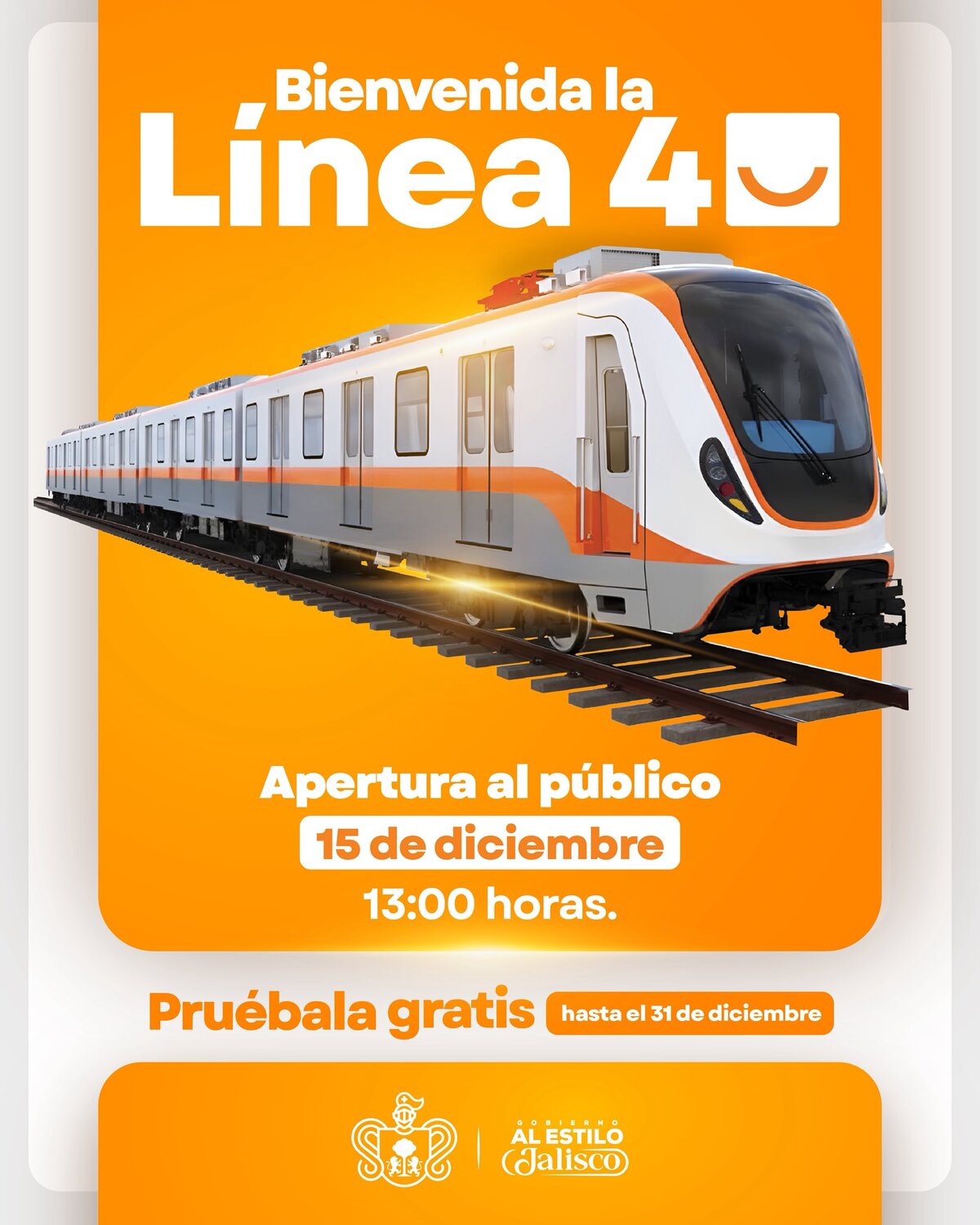 La Línea 4 del Tren Ligero de Guadalajara abre sus puertas este lunes 15 de diciembre