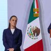 La presidenta Claudia Sheinbaum junto a Marcelo Ebrard anuncian Paquete Arancelario