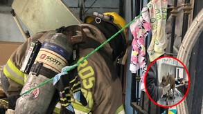 Bomberos en casa explotada en Escobedo