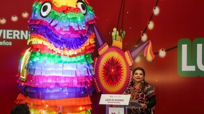 Clara Brugada anunciando las actividades navideñas “Luces de Invierno” 2025 en la Ciudad de México.