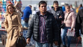 Personas en el centro de la Ciudad de México.