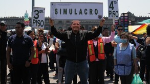 Simulacro de sismo en la Ciudad de México.