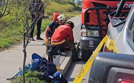 Elementos de protecció civil en la calle