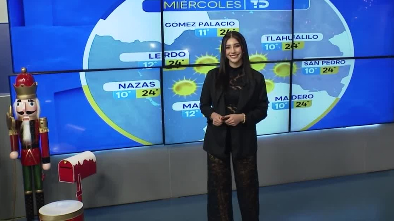 Fanny Ramírez nos da el pronóstico del tiempo en Laguna para este miércoles 17 de diciembre de 2025.
