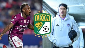 Díber Cambindo junto a Brian Colula quienes formarán parte de León para el Clausura 2026.
