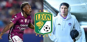 Díber Cambindo junto a Brian Colula quienes formarán parte de León para el Clausura 2026.