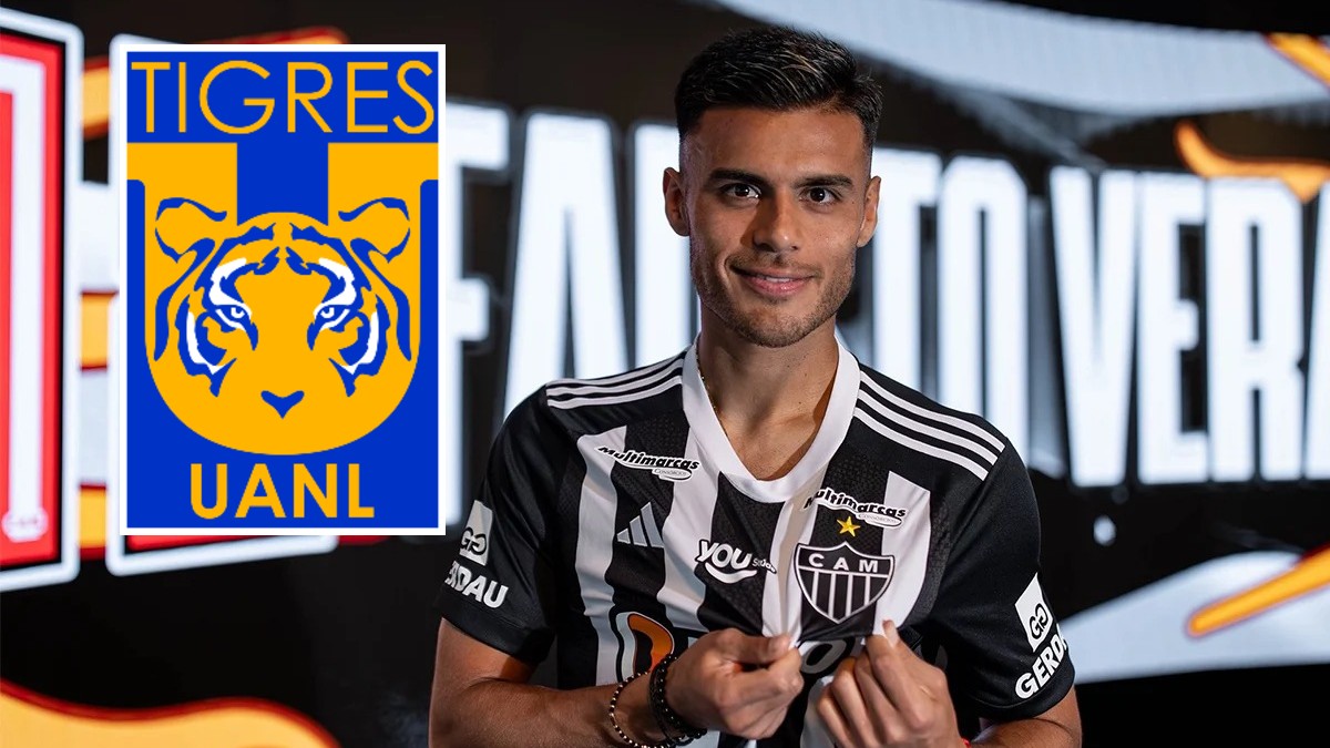 Fausto Vera con la camisa de Atlético Mineiro.