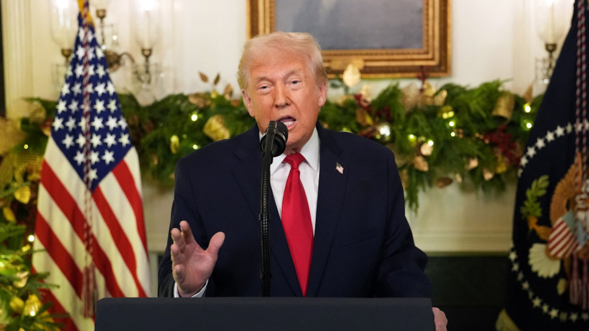 El mensaje fue un balance de lo que considera fueron sus logros, a la ves que ataca a la administración de Biden.