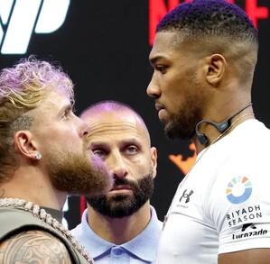 Jake Paul y Anthony Joshua cara a cara.