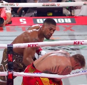 Pelea entre Jake Paul y Anthony Joshua.