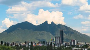 Imagen del Cerro de la Silla ubicado en la ciudad de Monterrey, Nuevo León