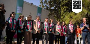 Autoridades organizadoras del Mundial 2026 en Guadalajara inaugurando el centro de voluntarios en la ciudad.