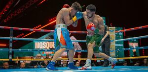Brandon Mejía en la Final del Peso Pluma en el Boxing Grand Prix