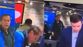 Quedó mínimo común múltiplo: empleado de noticiero protagoniza incómodo momento