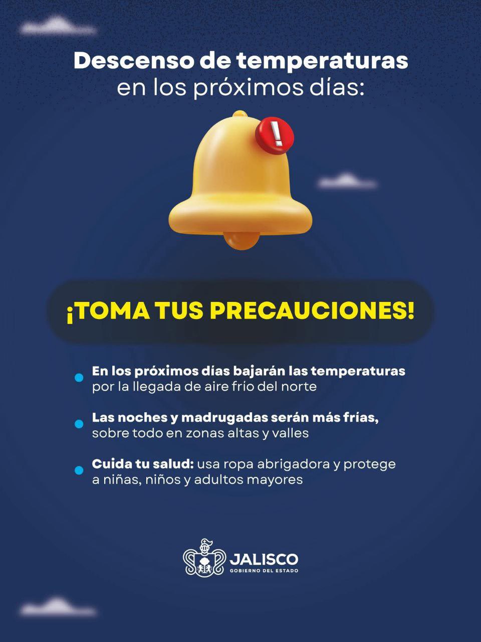 Ante el descenso de temperaturas, la Secretaría de Salud de Jalisco alerta por el incremento en crisis de asma.