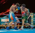 Brandon Mejía en la Final del Peso Pluma en el Boxing Grand Prix