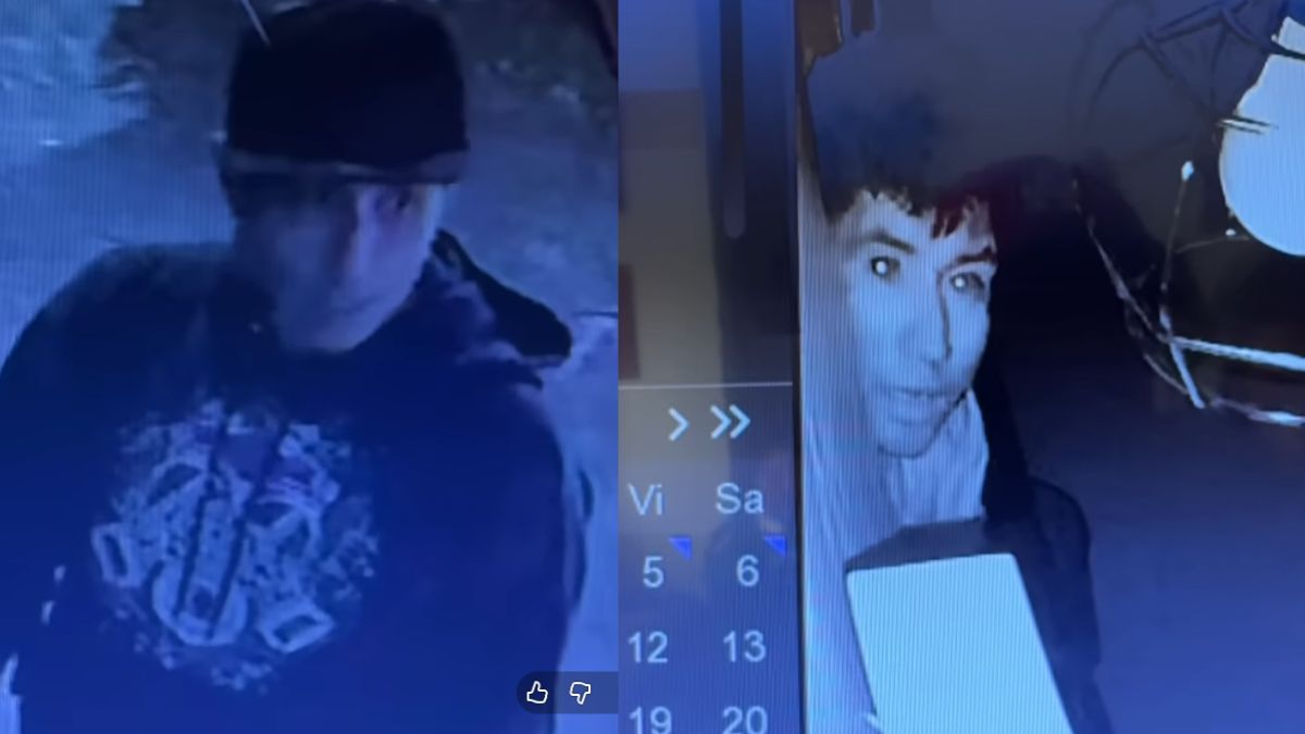 Captura de pantalla de las cámaras de seguridad de Lalo Villar, que captaron el robo.