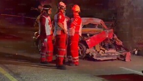 Fatal choque por alcance en la carretera estatal 68, en Aguascalientes, deja dos personas muertas y varios lesionados; el conductor responsable huyó del lugar.