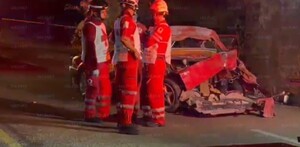 Fatal choque por alcance en la carretera estatal 68, en Aguascalientes, deja dos personas muertas y varios lesionados; el conductor responsable huyó del lugar.