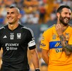 Nahuel Guzmán y André-Pierre Gignac en la formación con Tigres.
