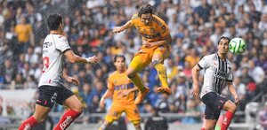 Sebastián Córdova marcando el gol que eliminó a Rayados en el Clausura 2023.