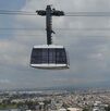 Aspecto del Teleférico de Puebla en un recorrido en la zona de Los Fuertes.