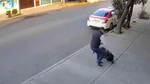 Hombre golpea a su perro en calles de la colonia Romero Rubio en Venustiano Carranza