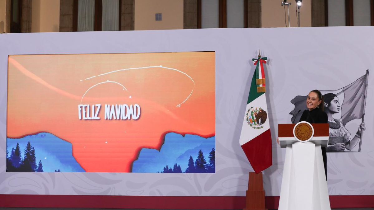 Claudia Sheinbaum desea feliz navidad a mexicanos
