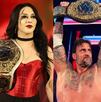 Cody Rhodes, Stephanie Varquer y CM Punk con sus campeonatos mundiales.